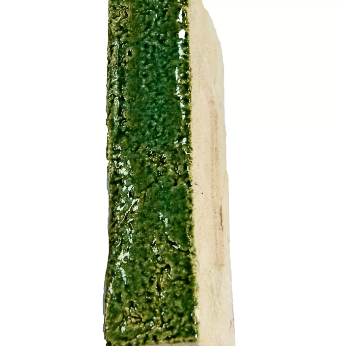 Кирпич в глазури рифлёный зелёный