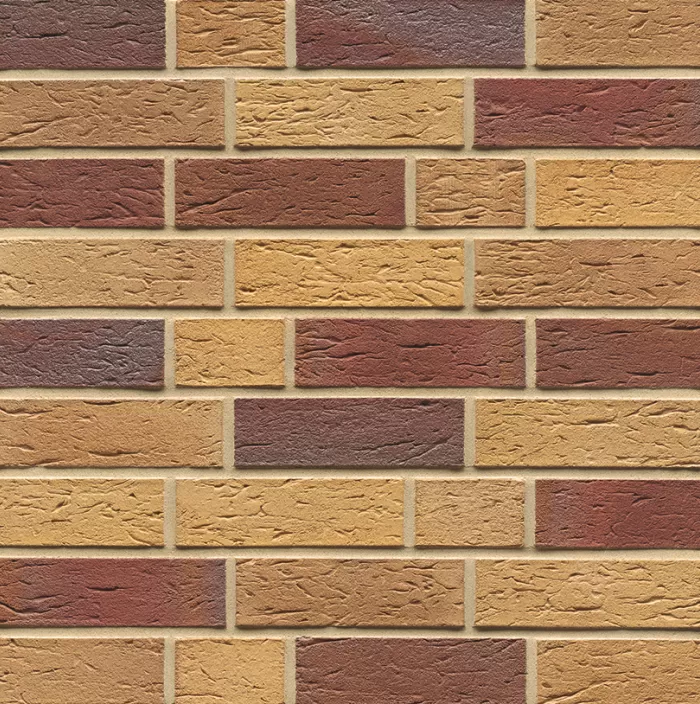 Кирпич клинкерный NF 19 Rubin beige-nuanciert geflammt rustik