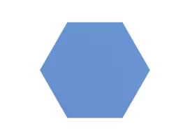 Шестикутна кислотостійка плитка 150×175 синя