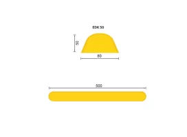 Настінний бампер 80x500x50мм